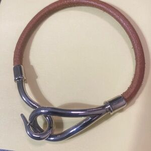 Hermes Leather Bracelet in preloved condition.